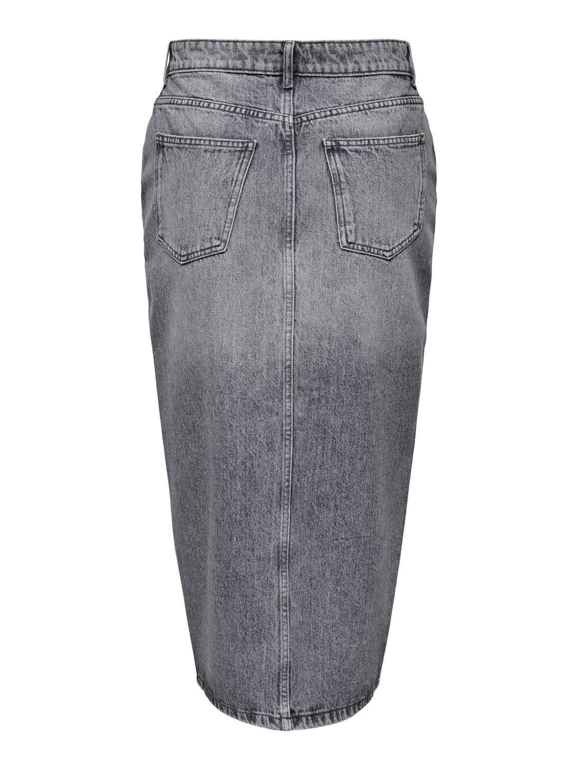 ONLBIANCA Midi Skirt - Medium Grey Denim