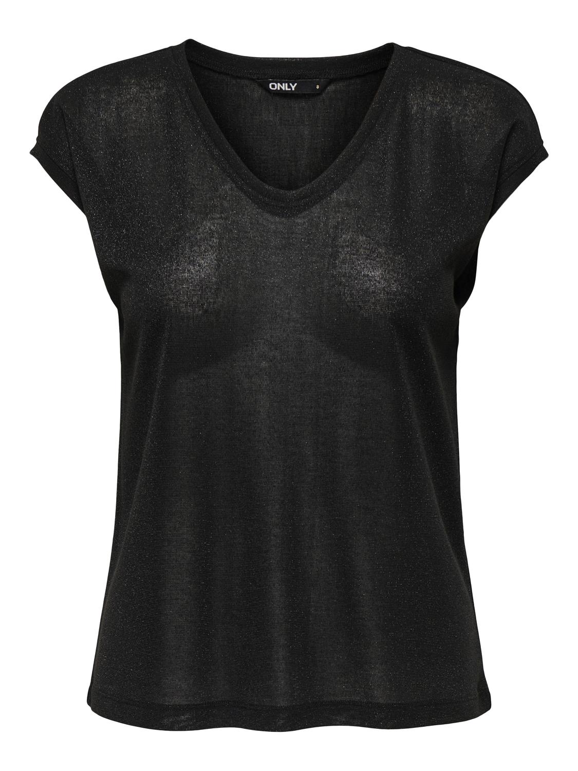 ONLSILVERY Top - Black