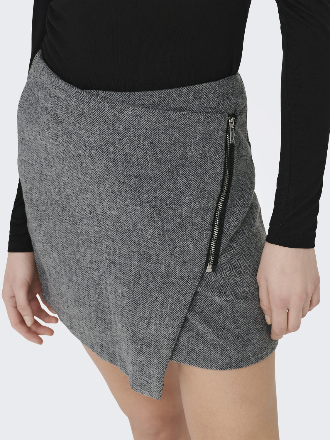 ONLCORA Skirt - Medium Grey Melange