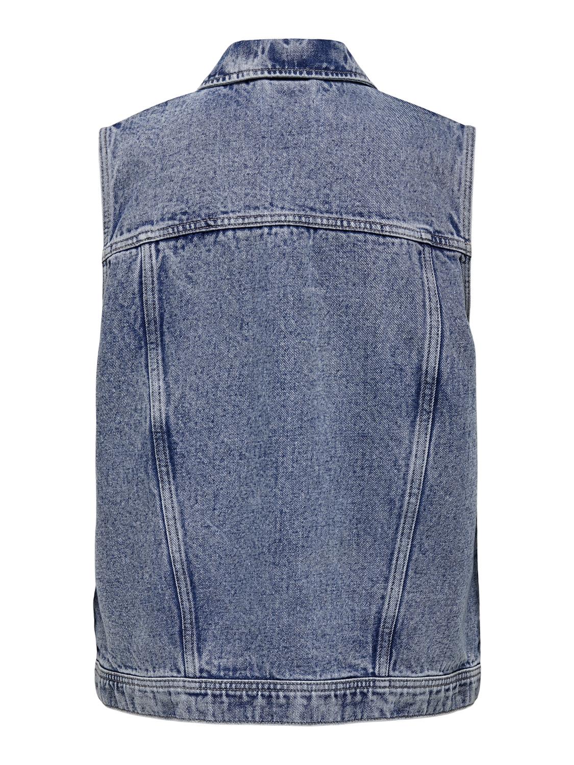 ONLEKAT Waistcoat - Light Blue Denim